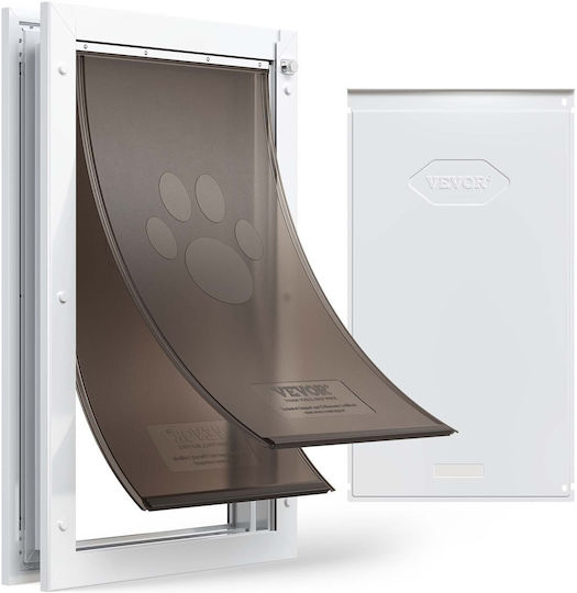 Vevor Dog And Cat Door Made Of Metal In White Colour