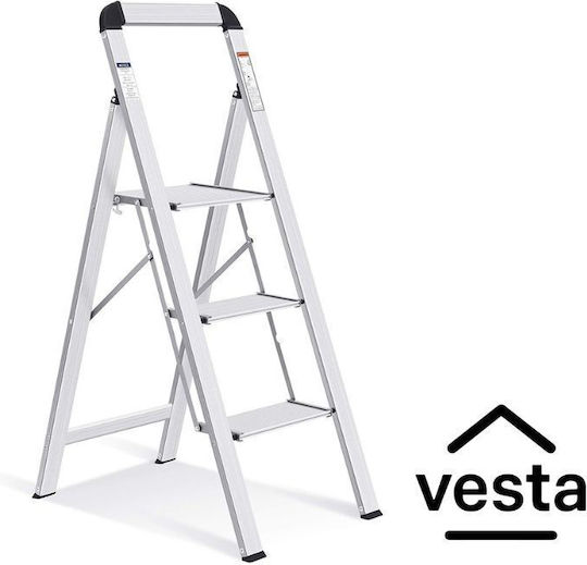 Vesta Aluminum Ladder with 3 Steps 39cm