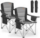 Vevor Black Beach Chair Set 2 Pieces