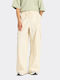 Damen Stoff Fracht Hose Beige