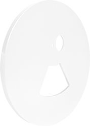 Adeleq Switch Frame Round Aluminum Square Hole 3-9028 White