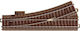 Trix 1×62612 Gauge H0 Left Turnout 188,3 Mm 7-13/32″ R2=437 5mm 17-7/32″ Curve 24.3°