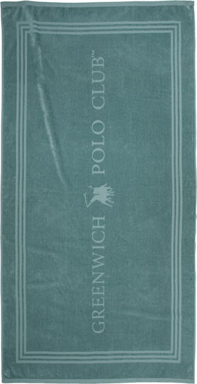 Greenwich Polo Club Πετσέτα Θαλάσσης Βαμβακερή Dark Mint 170x90εκ.
