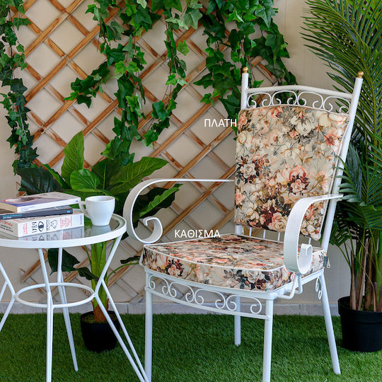 Be Comfy Wasserdichtes Gartenstuhlkissen Floral Titian 45x48cm