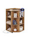 Corner Bookcase Natural 86x51x71.5cm