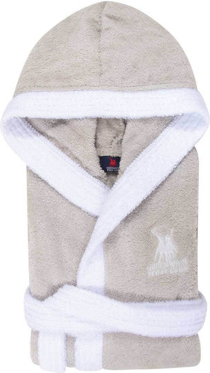 Greenwich Polo Club Παιδικό Μπουρνούζι Essential Γκρι με Κουκούλα