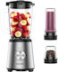 COOK-IT Μπλέντερ με Γυάλινη Κανάτα 1.75 lt 1500W Γκρι