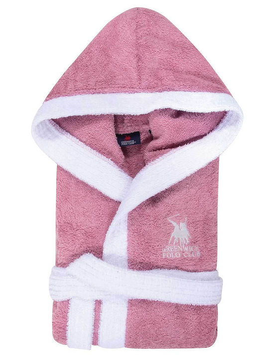 Greenwich Polo Club Kids Bathrobe Essential Pink Hooded