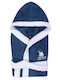 Greenwich Polo Club Παιδικό Μπουρνούζι Essential Μπλε με Κουκούλα