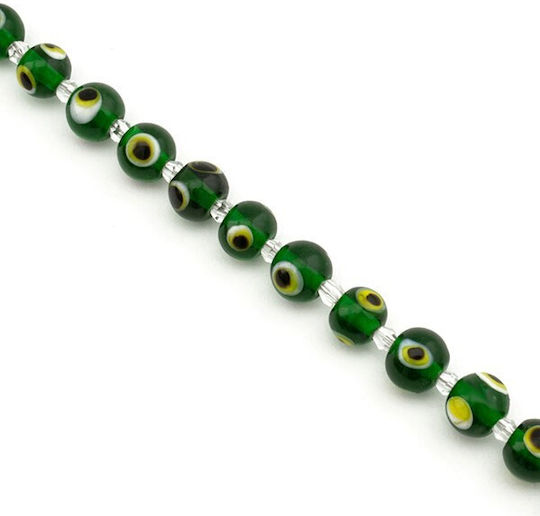 Glass Eye Round 10mm/~ø2mm 25pcs/pack Transparent Green