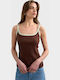 Women's Cotton Sleeveless Top Brown