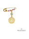 Velegrakis Children's Safety Pin Charm from 9K Gold