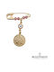 Velegrakis Children's Safety Pin Charm Made of 9K Gold