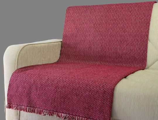 Homeline Homeline Ριχτάari Πολυθρόνας Chenille 180x170cm Rote