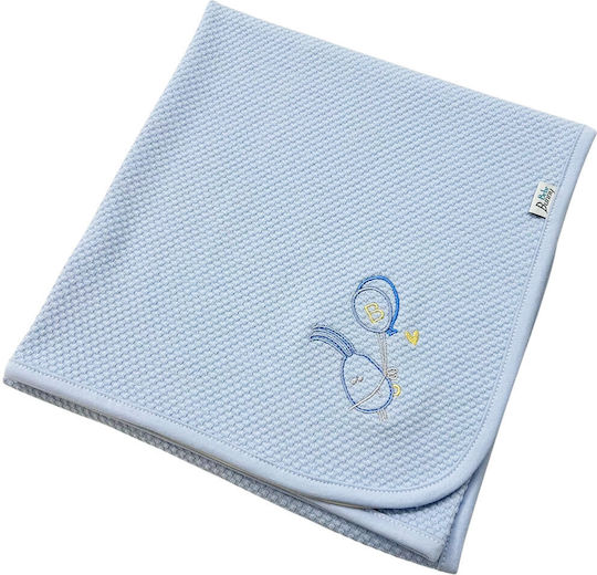 Bunny Bebe Ballon Swaddle Blanket Albastru Deschis 80x90cm