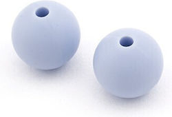 Silicone Bead 12mm Sea Blue (Package 15 Pieces)