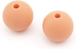 Silicone Bead 12mm Salmon (Pack of 15 Pieces)