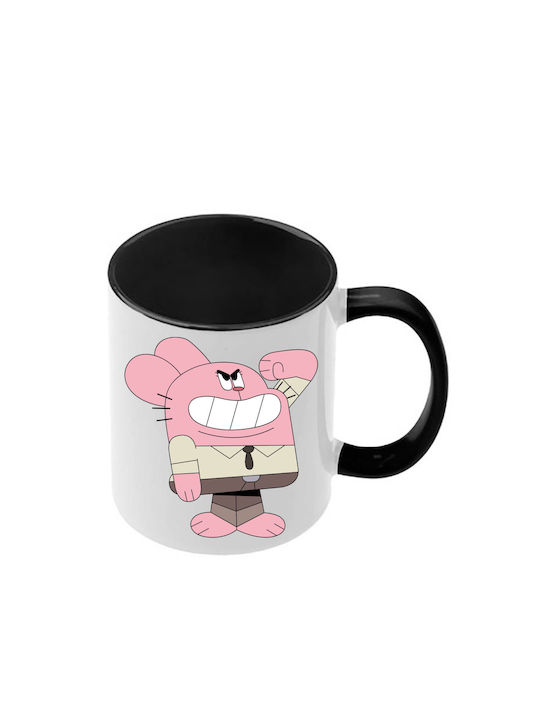 Mug Amazing World Gumball Black Handle Interior