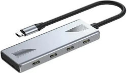 Gembird Hub USB 4 Porturi USB-C UHB-CM-U310-C4-01 Gembird Hub USB 4 Porturi USB-C UHB-CM-U310-C4-01