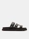 Flache Damen Sandalen Flatforms Schwarz
