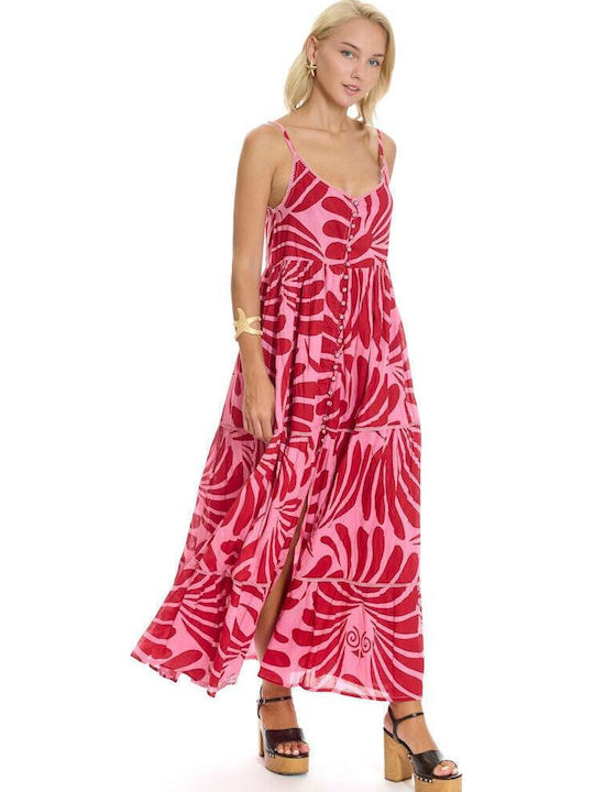 Funky Buddha Summer Maxi Dress Cashmere Rose