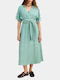 Summer Midi Dress Green