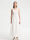 Sommer Maxi Damenkleid Weiß