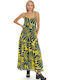 Summer Maxi Dress Floral FBL013-127-13-Lemongrass