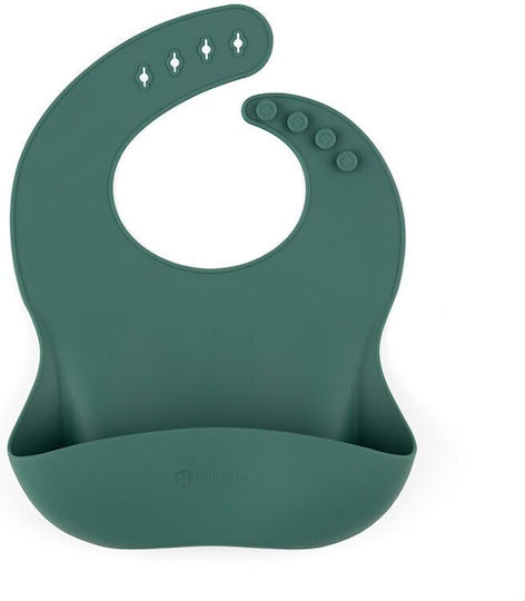 Petite & Mars Babici Pentru Bebeluşi Din Silicon Cu Buzunar Verde Pentru 6 Luni+