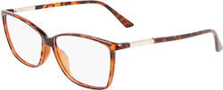 Calvin Klein Women's Acetate Butterfly Prescription Eyeglass Frame