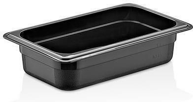 Culinaro Polypropylene Gastronorm Tray 1/4-65 265x162x65mm 1.7lt Black