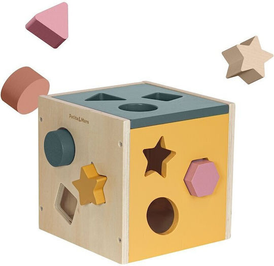 Petite & Mars Cub De Activitate Din Lemn Pentru 12+ Luni