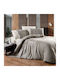First Choice Set Huse Pentru Pilote 100% Bumbac 200x220cm Dublu Cu 4 Fețe De Pernă & 1 Cearceaf Bej