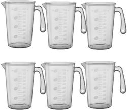 Set 6 Căni Gradate din Polipropilenă 11xh16cm 1000ml