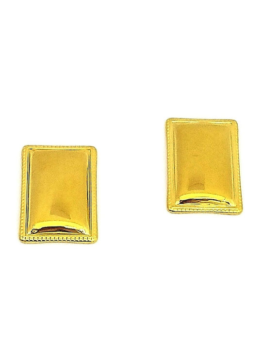 Legola Gold Plated Steel Stud Earrings Grey