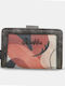Small Fabric Women's Card Wallet with RFID Beige