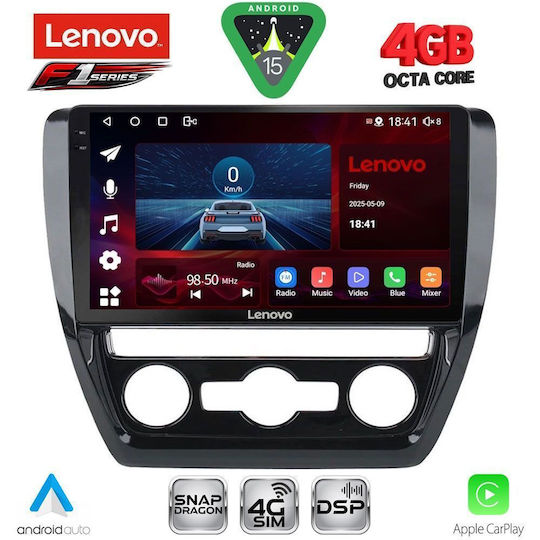 Lenovo Car Audio System for Volkswagen Jetta 2010-2016 Bluetooth USB WiFi GPS Apple CarPlay Android Auto with 10" Touch Screen