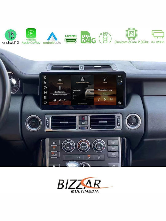 Bizzar Car Audio System for Land Rover Range Rover 2006 – 2008 Bluetooth USB WiFi GPS Apple CarPlay Android Auto with 12.3" Touch Screen