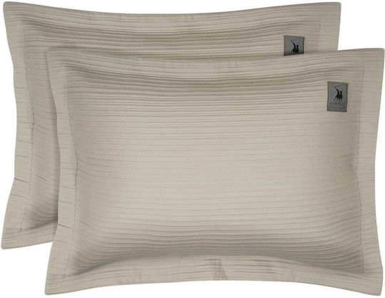 Greenwich Polo Club Essential Set Of Oxford Pillowcases Taupe 50x70cm