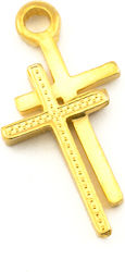 Metallischer Kreuz 15x11mm Vergoldet Gr 24k Verpackung 12 Stück