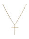 Damen Gold Kreuz 18K mit Kette