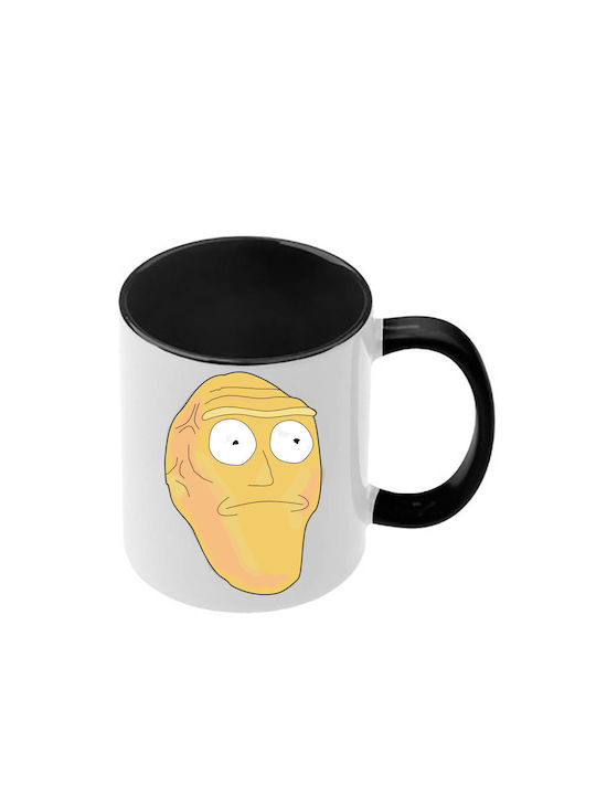 Κούπα Rick Morty Μαύρη Λαβή Εσωτερικό