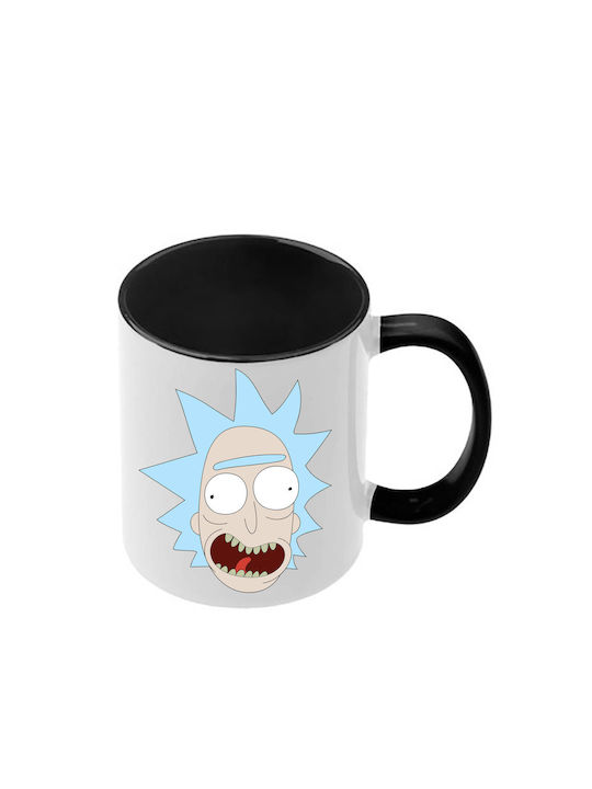 Κούπα Rick Morty Μαύρη Λαβή Εσωτερικό