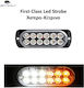 First-Class Led Stroboscop Lumini De Volum Alb-Galben 12led 12/24v 6000lm Tc-359