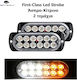Primă Clasă Led Stroboscop Lumini De Volum Alb-Galben 12led 12/24v 6000lm 2 Bucăți Tc-360