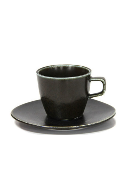 Raki Ceașcă De Cafea Din Porțelan Neagră 220ml