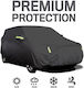 Roza Водоустойчива Автомобилна Капак S 400x160x120cm Отразителни Ленти и UV Защита Car Cover За Външна Употреба Се Закрепва С Гума Черен