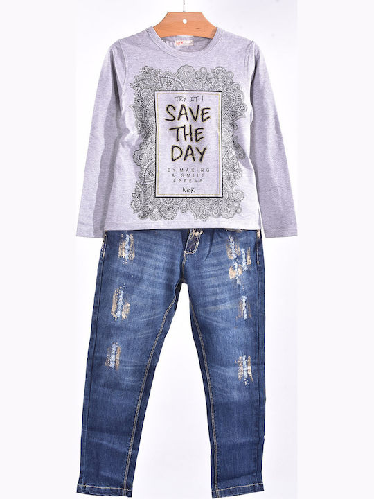 Summer Set 2 Pieces Gray-Jeans