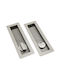 Convex Door Flush Handle with Key Hole Silver 50mm 1507ZSAF-S05S05