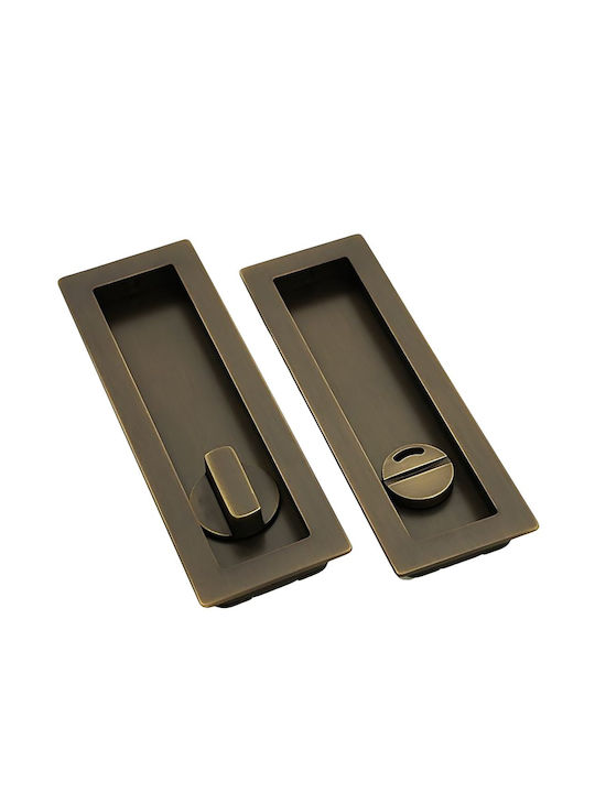 Convex Series 1507zsaf-s73s73 Door Flush Handle with Key Hole Bronze 50mm 1507ZSAF-S73S73